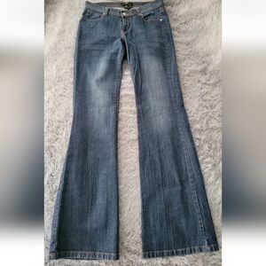 NEW Y2k Venus The Goddess Fit Bootcut Flare Jeans Denim Dark Blue Stretch 8